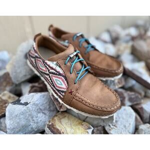 Twisted X Western Shoes Womens Aztec Lace Multi Brown WZX0006